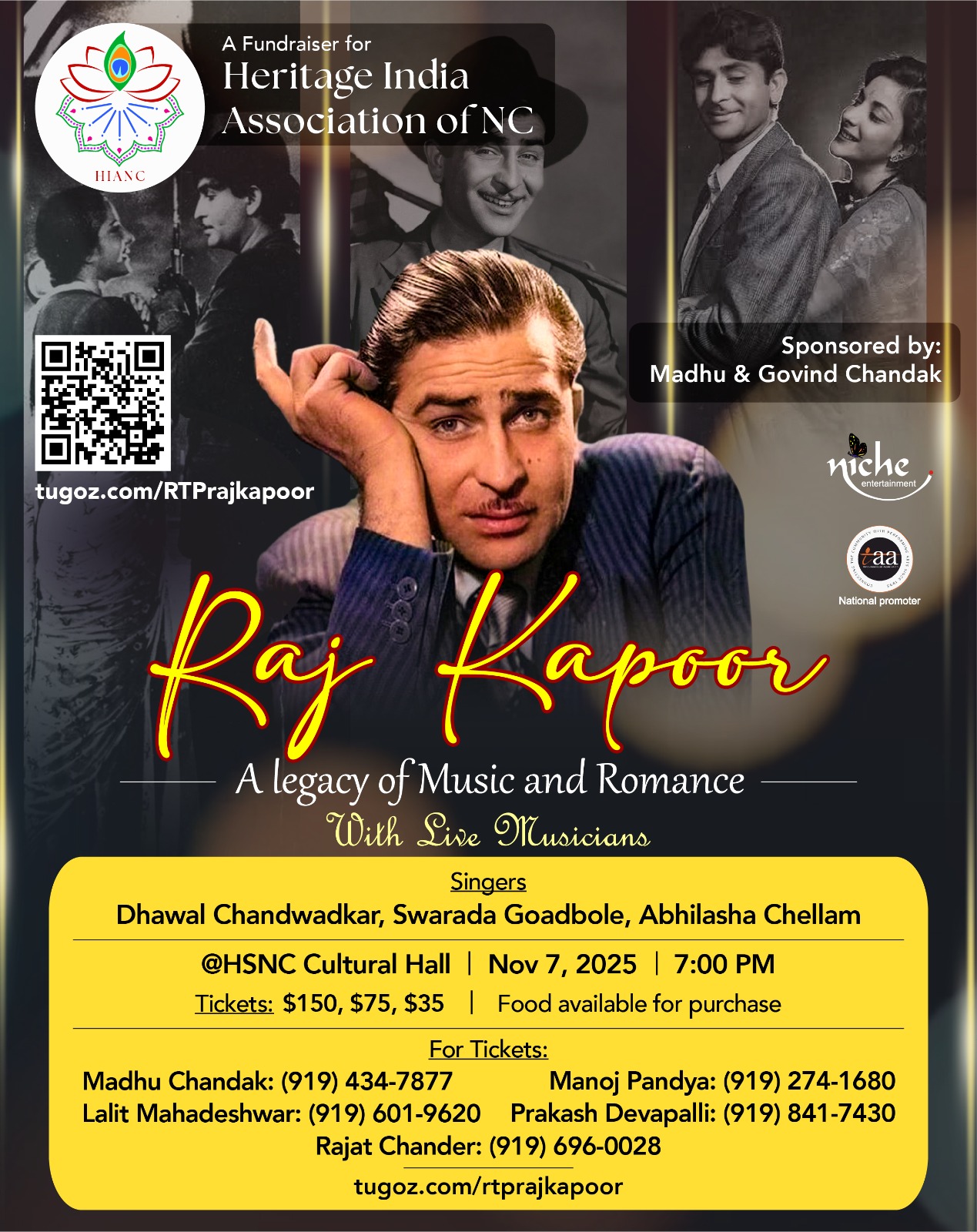 Raj Kapoor Tribute: A Legacy of Music & Romance - HIANC Fundraiser